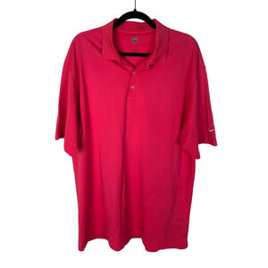 Nike XL Dri-Fit ADV Tiger Woods Collection Golf Polo Short Sleeve Shirt Pink